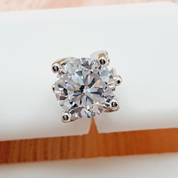 Birthstone S925 Sterling Silver CZ Stud Earrings for Women/Girl, US1925… - Picture 6 of 10
